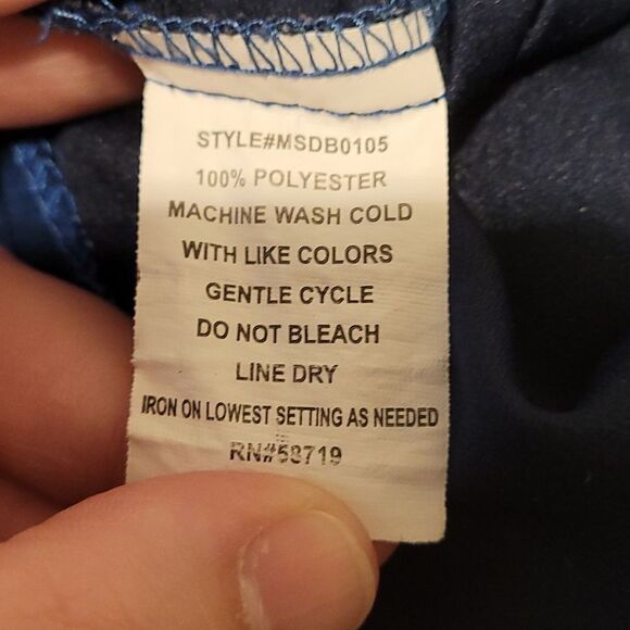 Notations‎ blue suede button up shirt - Picture 5 of 5